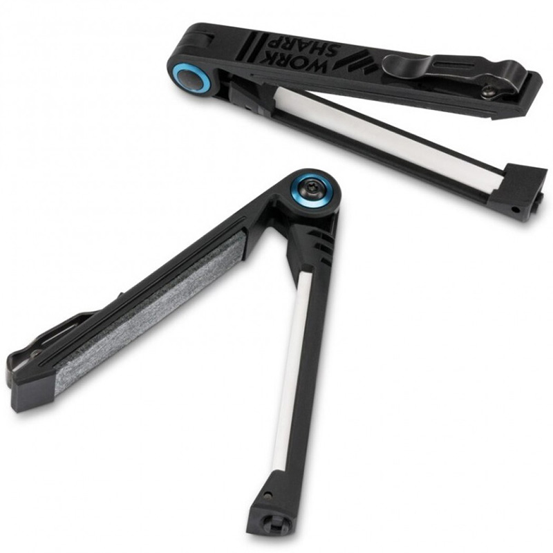 Складане точило Benchmade "EDC folding sharpener - Edge Maintenance Tool", кераміка+шкіра 50030