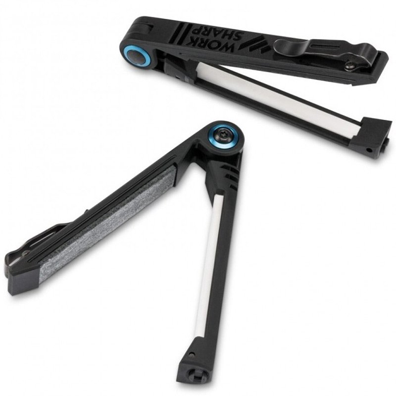 Складане точило Benchmade "EDC folding sharpener - Edge Maintenance Tool", кераміка+шкіра 50030